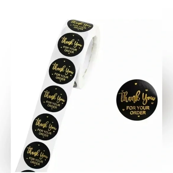 thank you stickers round | shipping supplies | thank you for your order 1" - Picture 3 of 5